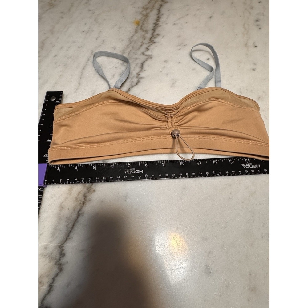 Fabletics Womens Nude Bralette Makayla Low Impact Cinch New Size Small
